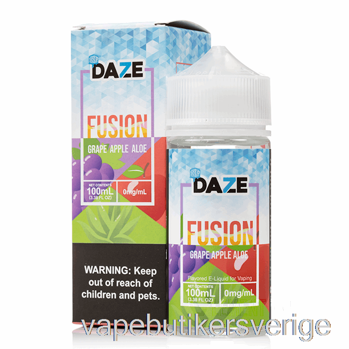 Vape Sverige Iskall Druva äpple Aloe - 7 Daze Fusion - 100ml 6mg